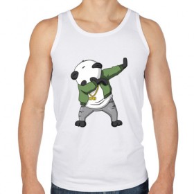 Мужская майка хлопок с принтом Panda dab в городе Новоалтайск, 100% хлопок |  | dab | dab n dance | panda dab | панда