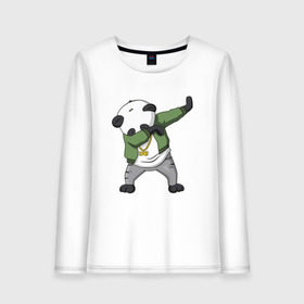 Женский лонгслив хлопок с принтом Panda dab в городе Новоалтайск, 100% хлопок |  | dab | dab n dance | panda dab | панда