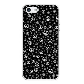 Чехол для iPhone 5/5S матовый с принтом Peace Symbol в городе Новоалтайск, Силикон | Область печати: задняя сторона чехла, без боковых панелей | Тематика изображения на принте: love | peace | symbol | знак | любовь | мир | пацифик | пацифика | сигнал | символ | хиппи