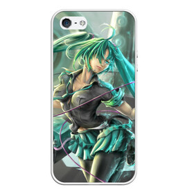 Чехол для iPhone 5/5S матовый с принтом Hatsune Miku в городе Новоалтайск, Силикон | Область печати: задняя сторона чехла, без боковых панелей | мику | хацуне