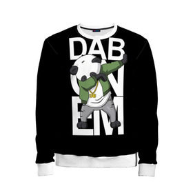 Детский свитшот 3D с принтом Panda dab в городе Новоалтайск, 100% полиэстер | свободная посадка, прямой крой, мягкая тканевая резинка на рукавах и понизу свитшота | dab | dab n dance | dab on em | panda dab | дэб