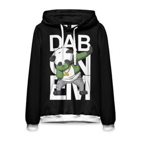 Мужская толстовка 3D с принтом Panda dab в городе Новоалтайск, 100% полиэстер | двухслойный капюшон со шнурком для регулировки, мягкие манжеты на рукавах и по низу толстовки, спереди карман-кенгуру с мягким внутренним слоем. | dab | dab n dance | dab on em | panda dab | дэб