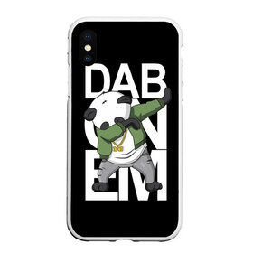 Чехол для iPhone XS Max матовый с принтом Panda dab в городе Новоалтайск, Силикон | Область печати: задняя сторона чехла, без боковых панелей | dab | dab n dance | dab on em | panda dab | дэб