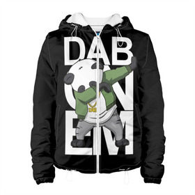 Женская куртка 3D с принтом Panda dab в городе Новоалтайск, ткань верха — 100% полиэстер, подклад — флис | прямой крой, подол и капюшон оформлены резинкой с фиксаторами, два кармана без застежек по бокам, один большой потайной карман на груди. Карман на груди застегивается на липучку | dab | dab n dance | dab on em | panda dab | дэб