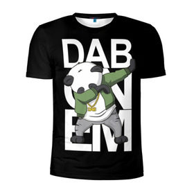 Мужская футболка 3D спортивная с принтом Panda dab в городе Новоалтайск, 100% полиэстер с улучшенными характеристиками | приталенный силуэт, круглая горловина, широкие плечи, сужается к линии бедра | dab | dab n dance | dab on em | panda dab | дэб