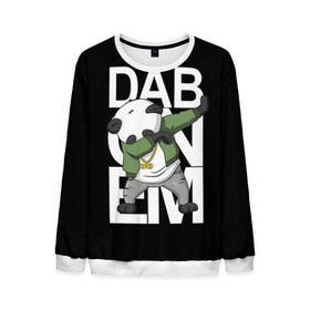 Мужской свитшот 3D с принтом Panda dab в городе Новоалтайск, 100% полиэстер с мягким внутренним слоем | круглый вырез горловины, мягкая резинка на манжетах и поясе, свободная посадка по фигуре | dab | dab n dance | dab on em | panda dab | дэб