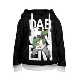 Детская толстовка 3D с принтом Panda dab в городе Новоалтайск, 100% полиэстер | двухслойный капюшон со шнурком для регулировки, мягкие манжеты на рукавах и по низу толстовки, спереди карман-кенгуру с мягким внутренним слоем | dab | dab n dance | dab on em | panda dab | дэб