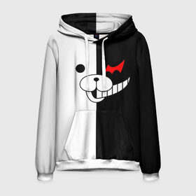 Мужская толстовка 3D с принтом Monokuma в городе Новоалтайск, 100% полиэстер | двухслойный капюшон со шнурком для регулировки, мягкие манжеты на рукавах и по низу толстовки, спереди карман-кенгуру с мягким внутренним слоем. | danganronpa | monokuma | данганронпа
