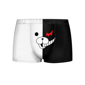 Мужские трусы 3D с принтом Monokuma в городе Новоалтайск, 50% хлопок, 50% полиэстер | классическая посадка, на поясе мягкая тканевая резинка | danganronpa | monokuma | данганронпа