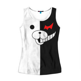 Женская майка 3D с принтом Monokuma в городе Новоалтайск, 100% полиэстер | круглая горловина, прямой силуэт, длина до линии бедра | danganronpa | monokuma | данганронпа