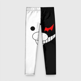 Детские леггинсы 3D с принтом Monokuma в городе Новоалтайск, полиэстер 85%, спандекс 15% | эластичный пояс, зауженный крой | danganronpa | monokuma | данганронпа