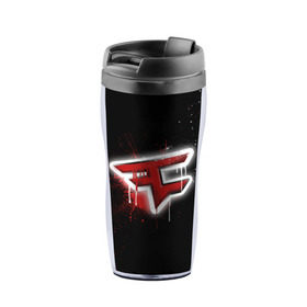 Термокружка-непроливайка с принтом cs:go - Faze clan (Black collection) в городе Новоалтайск, внутренняя часть — пищевой пластик, наружная часть — прозрачный пластик, между ними — полиграфическая вставка с рисунком | объем — 350 мл, герметичная крышка | Тематика изображения на принте: black | clan | csgo | faze | ксго | фейз