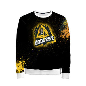 Детский свитшот 3D с принтом cs:go - Godsent (Black collection) в городе Новоалтайск, 100% полиэстер | свободная посадка, прямой крой, мягкая тканевая резинка на рукавах и понизу свитшота | Тематика изображения на принте: black | csgo | godsent | годсент | ксго