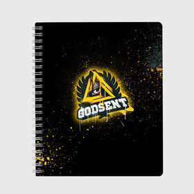 Тетрадь с принтом csgo - Godsent (Black collection) в городе Новоалтайск, 100% бумага | 48 листов, плотность листов — 60 г/м2, плотность картонной обложки — 250 г/м2. Листы скреплены сбоку удобной пружинной спиралью. Уголки страниц и обложки скругленные. Цвет линий — светло-серый
 | black | csgo | godsent | годсент | ксго