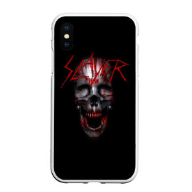 Чехол для iPhone XS Max матовый с принтом Skull в городе Новоалтайск, Силикон | Область печати: задняя сторона чехла, без боковых панелей | slayer | слейер