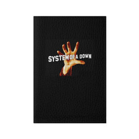 Обложка для паспорта матовая кожа с принтом System of a down в городе Новоалтайск, натуральная матовая кожа | размер 19,3 х 13,7 см; прозрачные пластиковые крепления | soad | system of a down