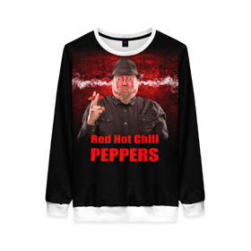 Женский свитшот 3D с принтом Red Hot Chili Peppers в городе Новоалтайск, 100% полиэстер с мягким внутренним слоем | круглый вырез горловины, мягкая резинка на манжетах и поясе, свободная посадка по фигуре | звезда | красный | кумир | музыка | перец | рок | рок группа | хит