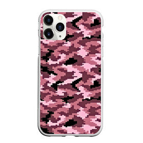 Чехол для iPhone 11 Pro матовый с принтом Розовый камуфляж в городе Новоалтайск, Силикон |  | Тематика изображения на принте: пиксельный