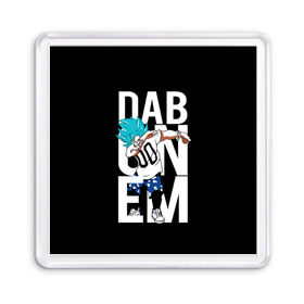 Магнит 55*55 с принтом Super God Dab в городе Новоалтайск, Пластик | Размер: 65*65 мм; Размер печати: 55*55 мм | anime | dragon ball | god | saiyan | драгонболл | дракон | жемчуг