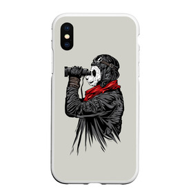 Чехол для iPhone XS Max матовый с принтом Панда танкист в городе Новоалтайск, Силикон | Область печати: задняя сторона чехла, без боковых панелей | Тематика изображения на принте: animal | bear | beast | panda | tank | war | война | животное | зверь | игра | медведь | панда | танк