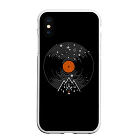 Чехол для iPhone XS Max матовый с принтом Мелодия природы в городе Новоалтайск, Силикон | Область печати: задняя сторона чехла, без боковых панелей | music | nature | retro | sound | vinyl | винил | звук | классика | мелодия | музыка | природа | ретро