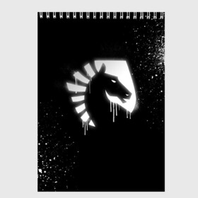 Скетчбук с принтом csgo - Liquid team (Black collection) в городе Новоалтайск, 100% бумага
 | 48 листов, плотность листов — 100 г/м2, плотность картонной обложки — 250 г/м2. Листы скреплены сверху удобной пружинной спиралью | cs | csgo | liquid | го | кс | ликвид