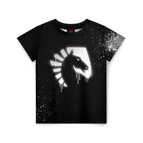 Детская футболка 3D с принтом cs:go - Liquid team (Black collection) в городе Новоалтайск, 100% гипоаллергенный полиэфир | прямой крой, круглый вырез горловины, длина до линии бедер, чуть спущенное плечо, ткань немного тянется | cs | csgo | liquid | го | кс | ликвид