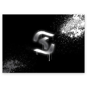 Поздравительная открытка с принтом cs:go - SK Gaming (Black collection) в городе Новоалтайск, 100% бумага | плотность бумаги 280 г/м2, матовая, на обратной стороне линовка и место для марки
 | cs | csgo | sk | го | кс | ск