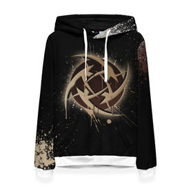 Женская толстовка 3D с принтом cs:go - NiP (Black collection) в городе Новоалтайск, 100% полиэстер  | двухслойный капюшон со шнурком для регулировки, мягкие манжеты на рукавах и по низу толстовки, спереди карман-кенгуру с мягким внутренним слоем. | cs | csgo | nip | го | кс | нип