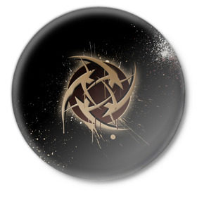Значок cs:go - NiP (Black collection): в городе Новоалтайск, металл | круглая форма, металлическая застежка в виде булавки | cs | csgo | nip | го | кс | нип