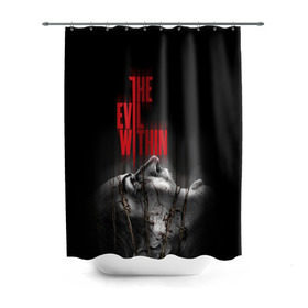 Штора 3D для ванной с принтом The Evil Within в городе Новоалтайск, 100% полиэстер | плотность материала — 100 г/м2. Стандартный размер — 146 см х 180 см. По верхнему краю — пластиковые люверсы для креплений. В комплекте 10 пластиковых колец | evil | horror | зло | ужас | хоррор