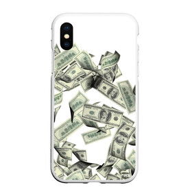 Чехол для iPhone XS Max матовый с принтом Денежный ветер в городе Новоалтайск, Силикон | Область печати: задняя сторона чехла, без боковых панелей | баксы | банкноты | деньги | доллары | купюры