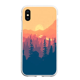 Чехол для iPhone XS Max матовый с принтом Adventure Game в городе Новоалтайск, Силикон | Область печати: задняя сторона чехла, без боковых панелей | Тематика изображения на принте: adventure game | campo santo | exploration | firewatch | берег | горы | девушки | деревья | закат | лес | облака | озеро | оранжевое | пожарный | природа | силуэты | солнце
