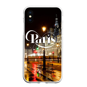 Чехол для iPhone XS Max матовый с принтом Улицы Парижа в городе Новоалтайск, Силикон | Область печати: задняя сторона чехла, без боковых панелей | architecture | city | houses | lights | night | paris | street | traffic lights | архитектура | город | дома | ночь | огни | париж | светофоры | улица