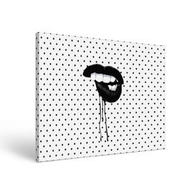 Холст прямоугольный с принтом Black Lips в городе Новоалтайск, 100% ПВХ |  | black | girl | lips | lipstick | love | губы | девушка | женщина | любовь | помада | страсть | черный