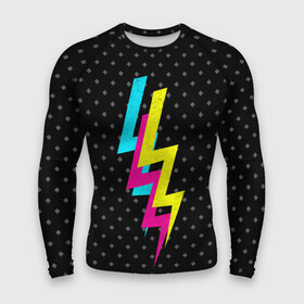 Мужской рашгард 3D с принтом Electrico в городе Новоалтайск,  |  | bold | electic | electrico | electro | hipster | lightning | style | tesla | thunder | volt | zeus | вольт | гром | зевс | молния | стиль | тесла | хипстер | электрик | электричество | электро