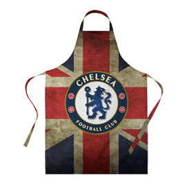 Фартук 3D с принтом Chelsea №1! в городе Новоалтайск, 100% полиэстер | общий размер — 65 х 85 см, ширина нагрудника — 26 см, горловина — 53 см, длина завязок — 54 см, общий обхват в поясе — 173 см. Принт на завязках и на горловине наносится с двух сторон, на основной части фартука — только с внешней стороны | британский флаг | челси | эмблема