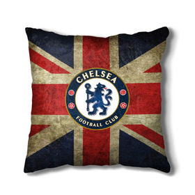 Подушка 3D с принтом Chelsea №1! в городе Новоалтайск, наволочка – 100% полиэстер, наполнитель – холлофайбер (легкий наполнитель, не вызывает аллергию). | состоит из подушки и наволочки. Наволочка на молнии, легко снимается для стирки | Тематика изображения на принте: британский флаг | челси | эмблема