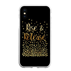 Чехол для iPhone XS Max матовый с принтом Rise & Release в городе Новоалтайск, Силикон | Область печати: задняя сторона чехла, без боковых панелей | gold | luxury | motivation | release | rise | vip | золото | лакшери | мотивация | подъем | премиум | реализация