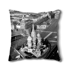 Подушка 3D с принтом Москва в городе Новоалтайск, наволочка – 100% полиэстер, наполнитель – холлофайбер (легкий наполнитель, не вызывает аллергию). | состоит из подушки и наволочки. Наволочка на молнии, легко снимается для стирки | architecture | black and | capital | city | moscow | red square | russia | st. basils cathedral | the kremlin | the mausoleum | архитектура | город | красная площадь | кремль | мавзолей | москва | россия | с высоты | столица | фото | храм василия блаженно