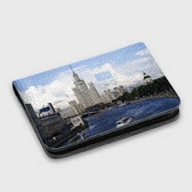 Картхолдер с принтом с принтом Москва в городе Новоалтайск, натуральная матовая кожа | размер 7,3 х 10 см; кардхолдер имеет 4 кармана для карт; | architecture | boats | capital | city | clouds | moscow | moscow state university | river | russia | sky | архитектура | город | корабли | мгу | москва | небо | облака | река | россия | столица