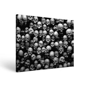 Холст прямоугольный с принтом Черепа в городе Новоалтайск, 100% ПВХ |  | background | black | death | skeletons | skull | скелеты | фон | черепа | черный