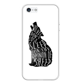 Чехол для iPhone 5/5S матовый с принтом Wolves Dont Lose Sleep в городе Новоалтайск, Силикон | Область печати: задняя сторона чехла, без боковых панелей | animal | beast | moon | night | rage | roar | wolf | вой | волк | волчица | животное | зверь | луна | ночь | рык | ярость