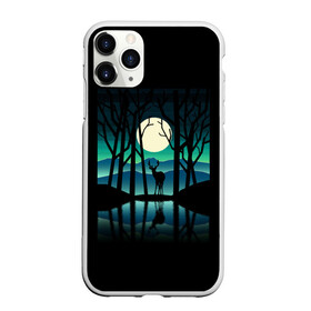 Чехол для iPhone 11 Pro Max матовый с принтом Ночная природа в городе Новоалтайск, Силикон |  | Тематика изображения на принте: forest | lake | moon | nature | night | star | wood | звезды | лес | луна | ночь | озеро | природа