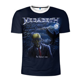 Мужская футболка 3D спортивная с принтом Megadeth. The Blackest Crow в городе Новоалтайск, 100% полиэстер с улучшенными характеристиками | приталенный силуэт, круглая горловина, широкие плечи, сужается к линии бедра | dave | megadeth | metal | mustaine | rattlehead | rock | thrash | vic | дейв | мастейн | мегадет | метал | рок | треш
