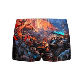 Мужские трусы 3D с принтом Warhammer в городе Новоалтайск, 50% хлопок, 50% полиэстер | классическая посадка, на поясе мягкая тканевая резинка | blood angels | space marine | warhammer 40k | wh40k | броня | воина | воины | солдаты
