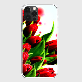 Чехол для iPhone 12 Pro Max с принтом Тюльпаны в городе Новоалтайск, Силикон |  | flower | букет | весна | красные | цветочки | цветы