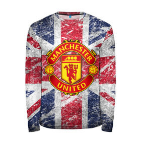Мужской лонгслив 3D с принтом British Manchester United в городе Новоалтайск, 100% полиэстер | длинные рукава, круглый вырез горловины, полуприлегающий силуэт | british | manchester united | mu | игра | манчестер | манчестер юнайтед | мю | флаг британии | футбол | эмблема мю