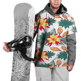 Накидка на куртку 3D с принтом Tropical Pattern в городе Новоалтайск, 100% полиэстер |  | flower | поле | тропики | тропический | цветочки | цветы