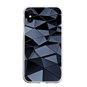 Чехол для iPhone XS Max матовый с принтом Abstract Gray в городе Новоалтайск, Силикон | Область печати: задняя сторона чехла, без боковых панелей | абстракция | бумага | геометрия | грани | изгиб | линии | полигоны | полосы | постель | розовый | сочетания | текстура | треугольники